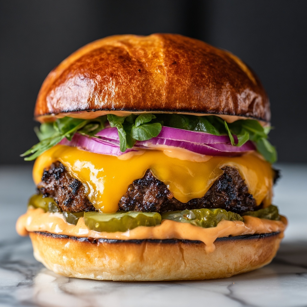 Monster Stack Cheeseburger Recipe - Recipe Image