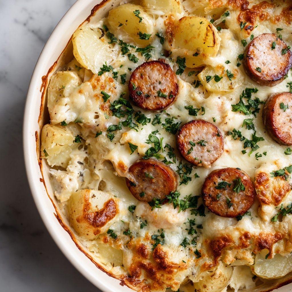 Cheese Potato and Smoked Sausage Casserole Recipe - Recipe Image