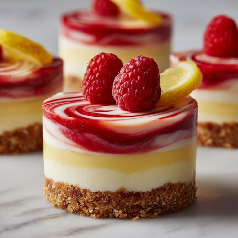No Bake Raspberry Lemon Swirl Cheesecake Recipe