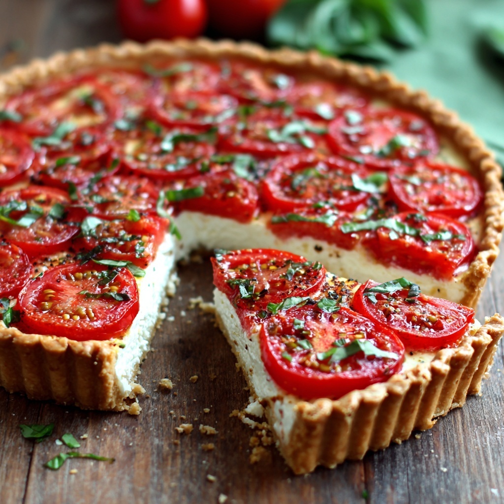 Fresh Tomato Ricotta Tart in Puff Pastry Recipe - Recipe Image