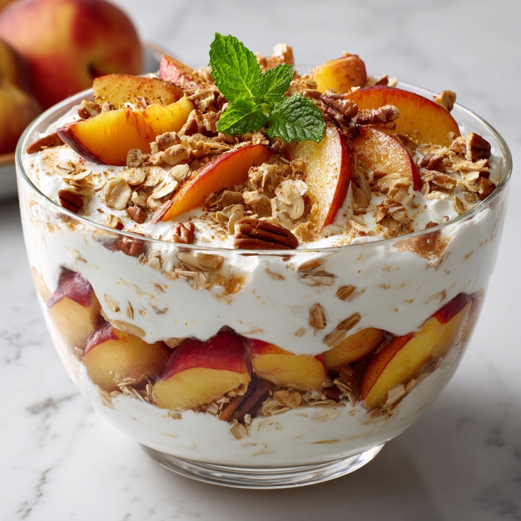 Peach Cobbler Cheesecake Fruit Salad Recipe - Recipe Image