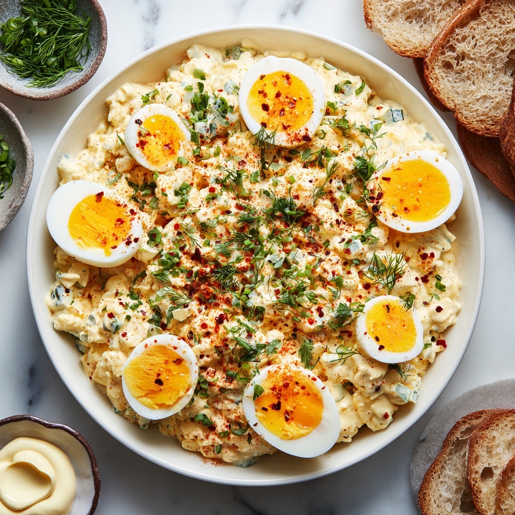 Creamy Egg Salad with Parsley and Optional Veggies Recipe - Recipe Image
