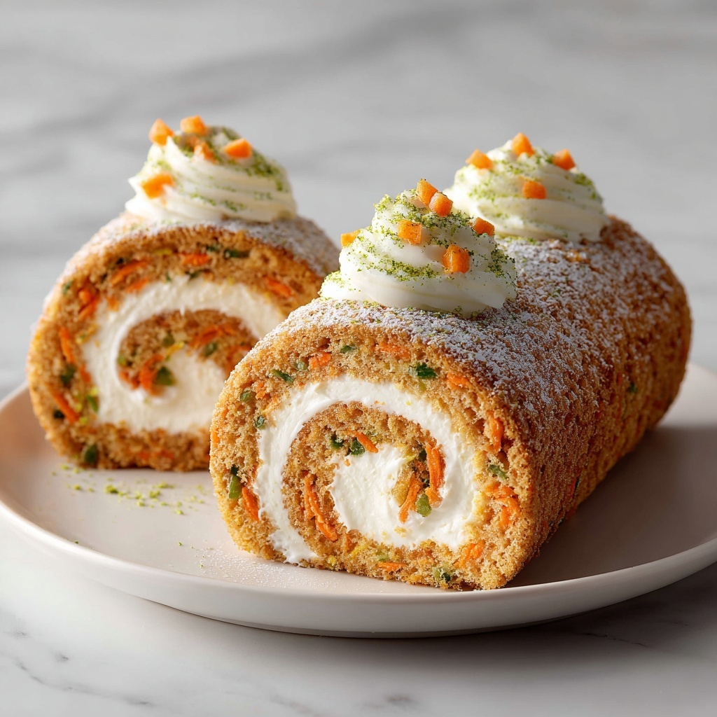 Carrot Cake Roll with Cream Cheese Frosting Recipe - Recipe Image